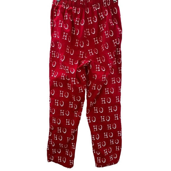 Mud Pie Ho Ho Ho Red White Christmas Sleep Pants Size Medium - Picture 4 of 6